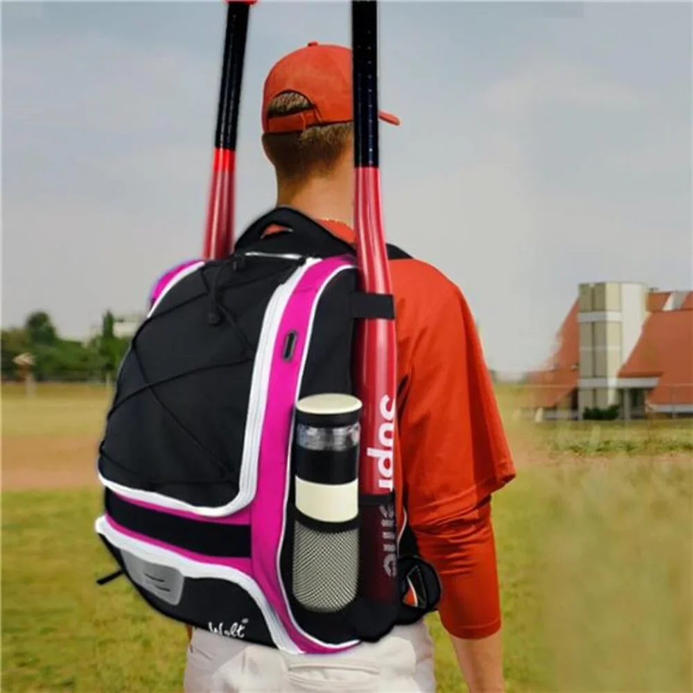 Youth Baseball Bag - Bat Backpack for Baseball, T-Ball & Softball Equipment